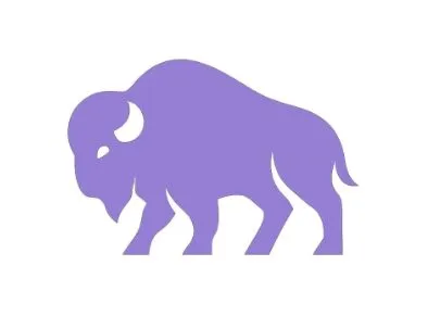 Purple bison silhouette icon