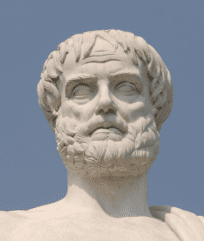 Marble bust of bearded man against sky