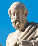 Marble bust of bearded ancient philosopher